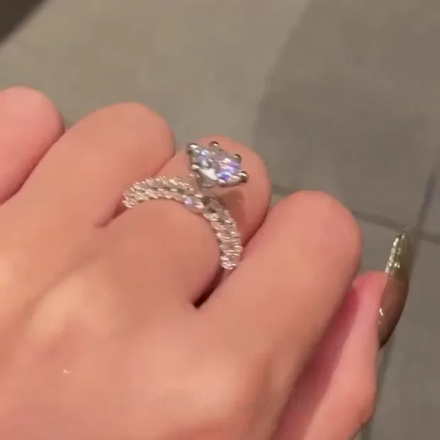 Round Cut Diamond White Art Deco Engagement Ring in 925 Sterling Silver