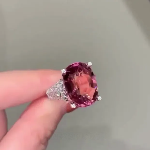 Cushion Cut Garnet Red Art Deco Engagement Ring in 925 Sterling Silver