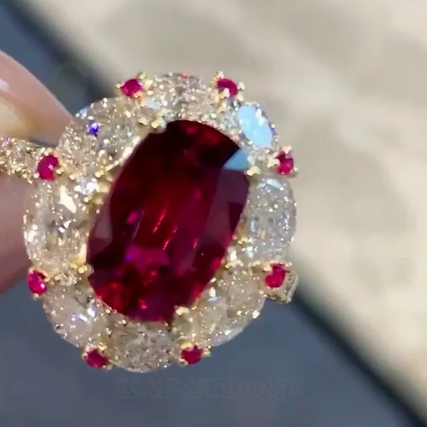 Cushion Cut Garnet Red Art Deco Halo 925 Sterling Silver Yellow Gold Engagement Ring