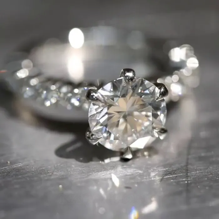 Round Cut Diamond White 925 Sterling Silver Classic Engagement Ring Round Cut Diamond White 925 Sterling Silver Classic Engagement Ring