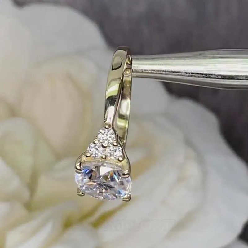 Cushion Cut Diamond White Sterling Silver Yellow Gold Engagement Ring