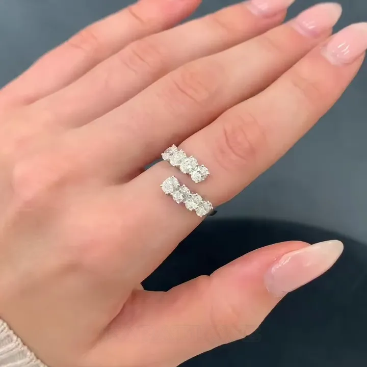 Oval Cut Diamond White Sterling  Engagement Ring