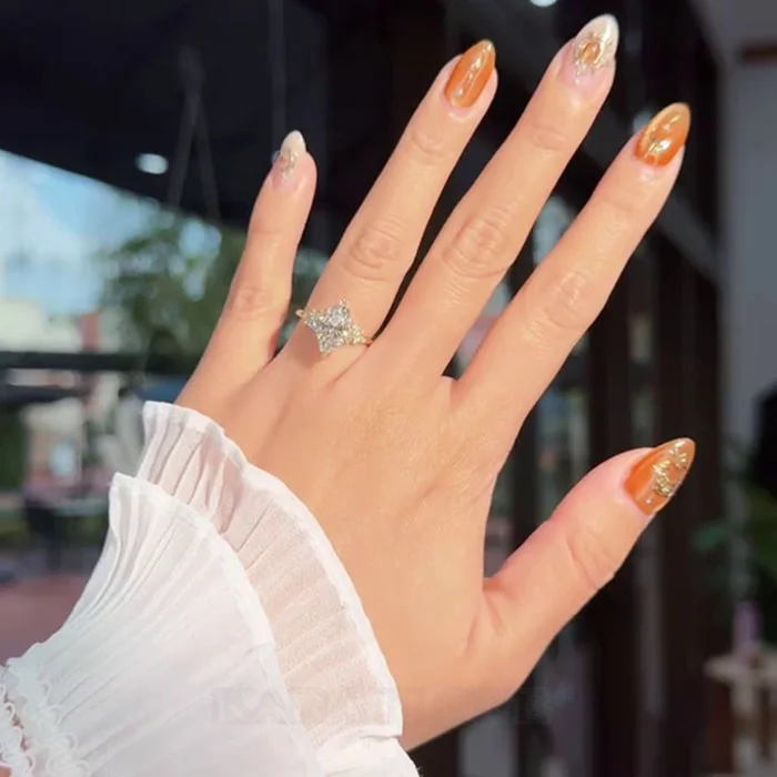 Marquise Cut Diamond White 925 Sterling Yellow Gold Engagement Ring