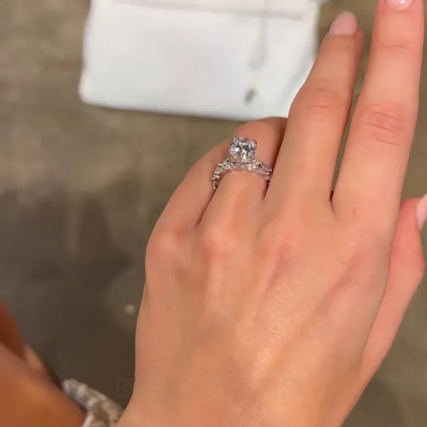 Round Cut Diamond White Classic 925 Sterling Silver Ring Set