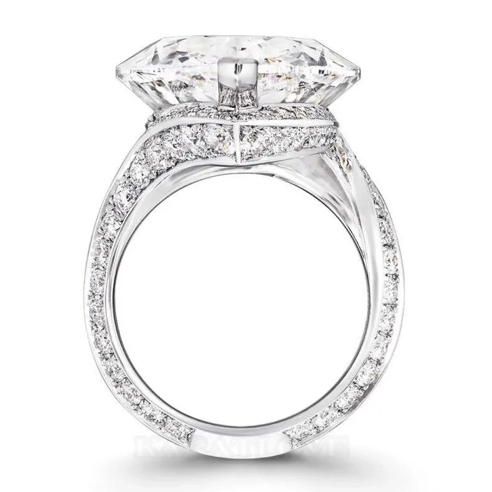 Diamond White Pear Cut Engagement Ring in 925 Sterling Silver