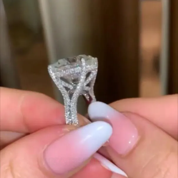 Diamond White Round Cut 925 Sterling Silver Engagement Ring