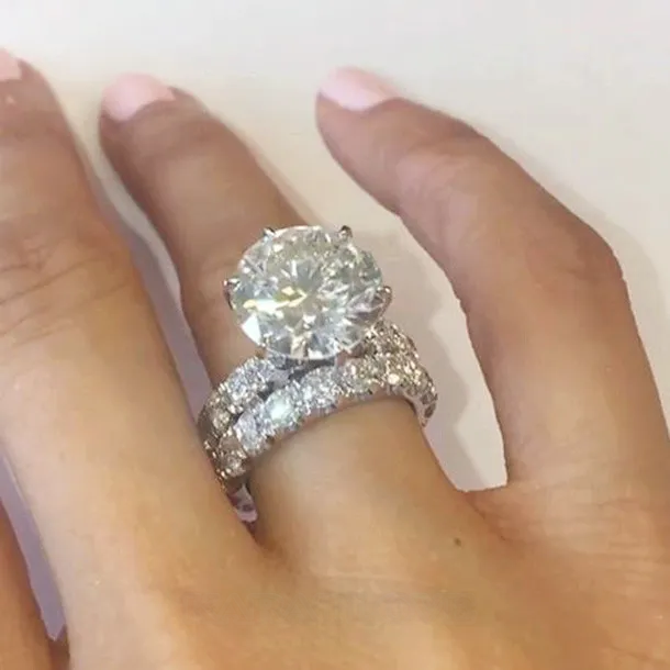 Diamond White Round Cut Bridal Sets in Sterling Silver Diamond White Round Cut Bridal Sets in Sterling Silver