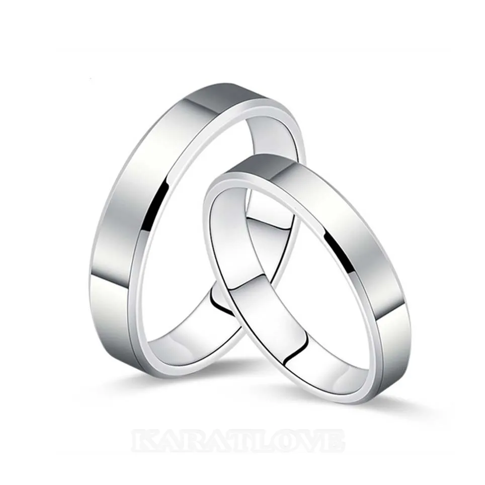 Simple Sterling Silver Couple Rings