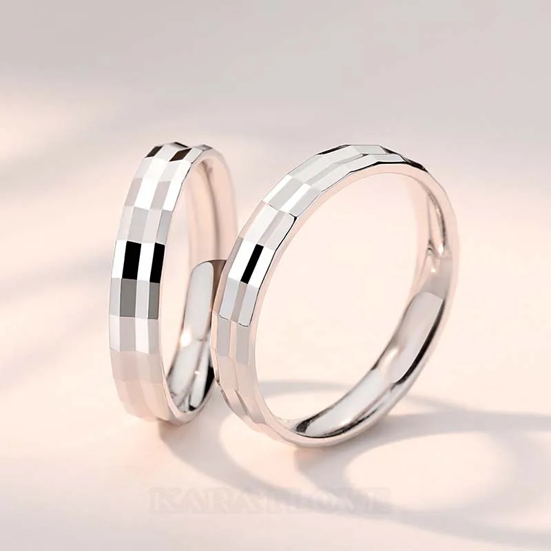 Shining Sterling Silver Couple Rings Shining Sterling Silver Couple Rings