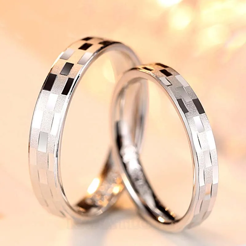 Scrub Sterling Silver Couple Rings Scrub Sterling Silver Couple Rings