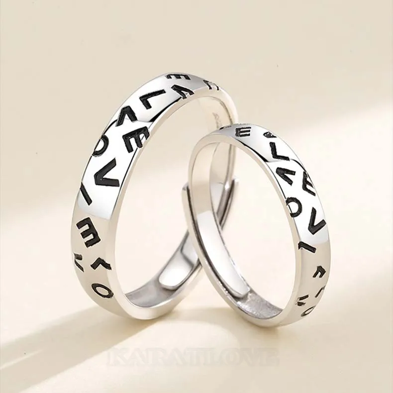 Love Sterling Silver Couple Rings