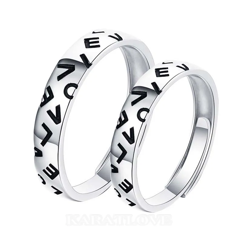 Love Sterling Silver Couple Rings