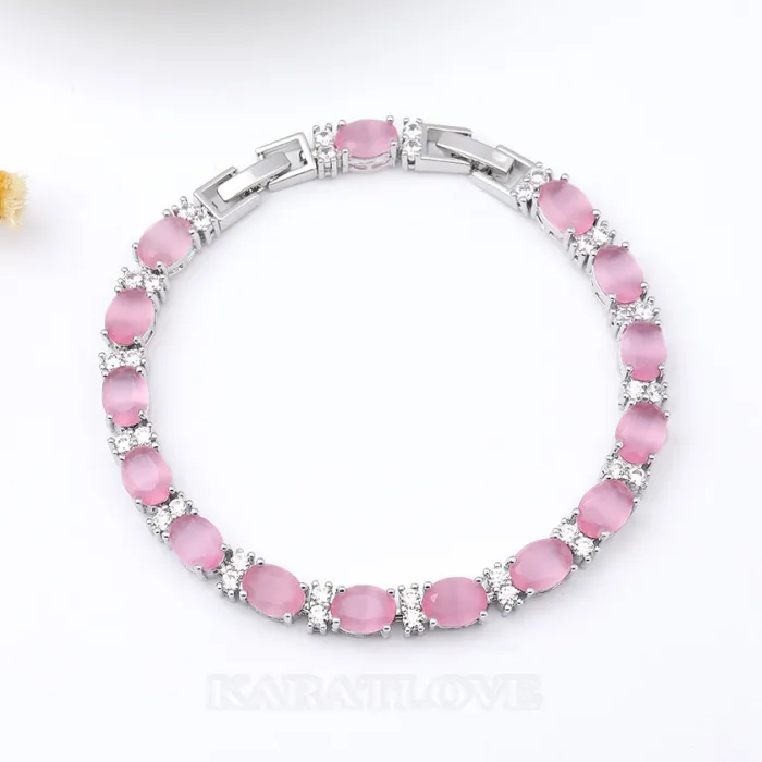 Fancy Pink Crystal 7" Bracelet Fancy Pink Crystal 7" Bracelet