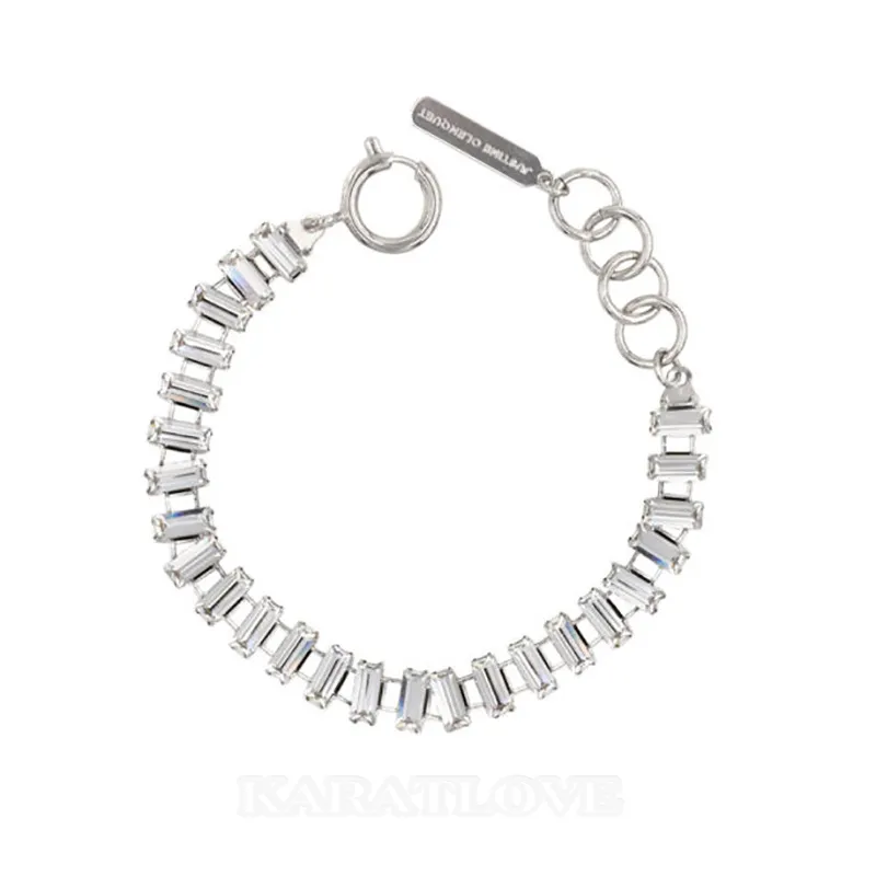 Baguette Crystal Quartz 7.1 Inches Bracelet