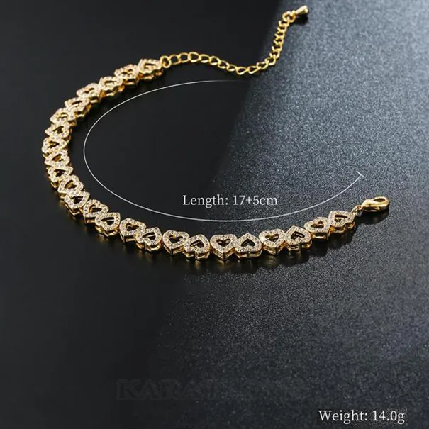 Heart Design Cute 7 Inches Bracelet