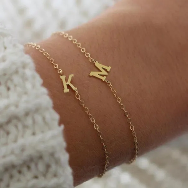 Fashion Letter Detail 8 Inches Charm Bracelet