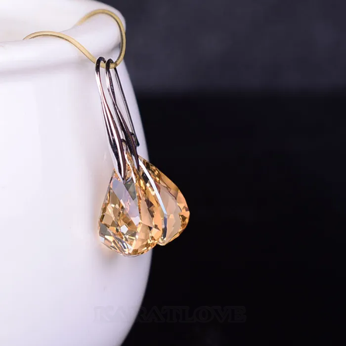 Orange Crystal Drop Earrings Orange Crystal Drop Earrings
