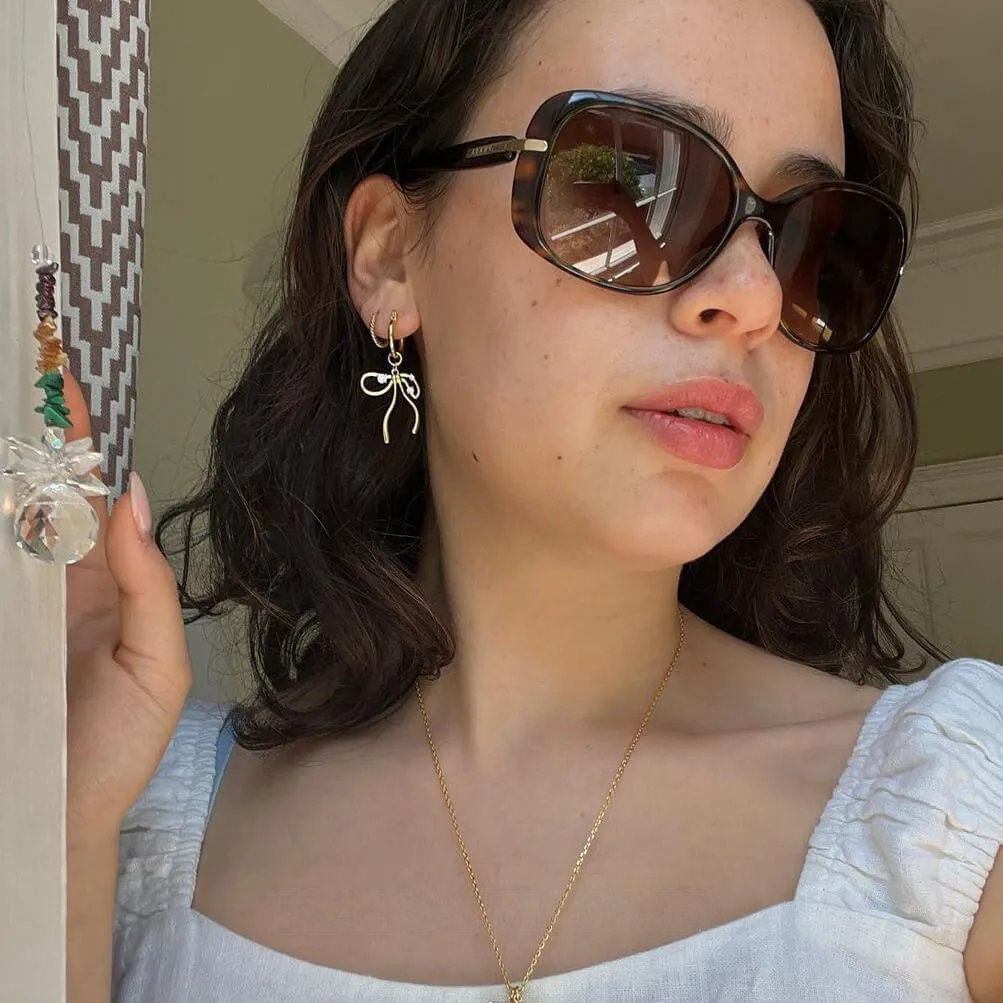 Platinum Plated Drop Earrings