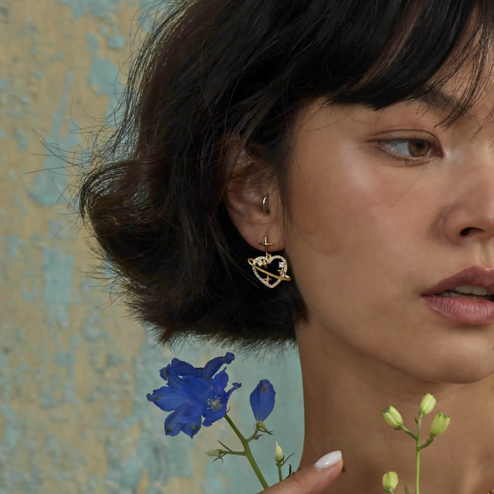 18K Gold Plated Celestial Drop Earrings