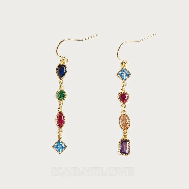 18K Gold Plated 925 Sterling Silver Flower Drop Earrings 18K Gold Plated 925 Sterling Silver Flower Drop Earrings