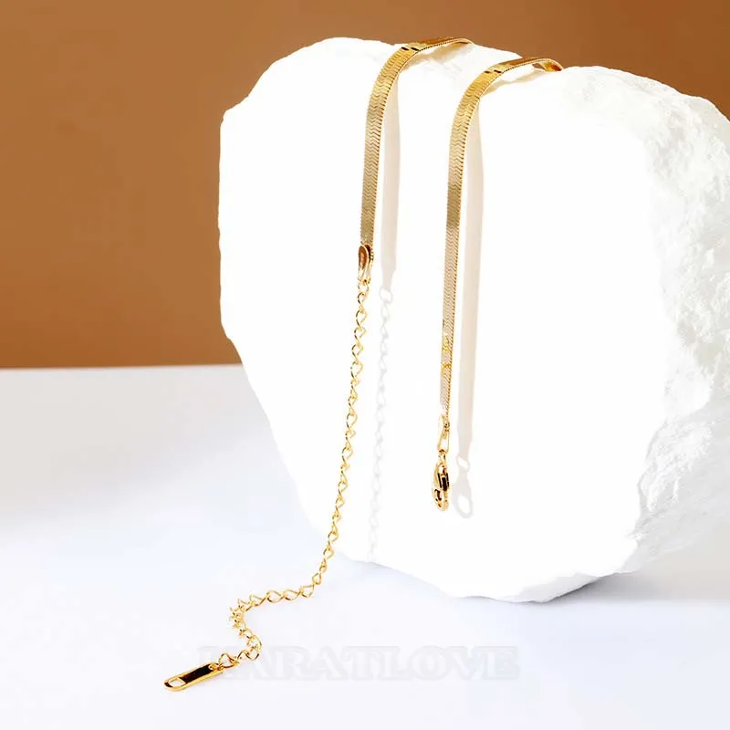 Simple 925 Sterling Silver Yellow Gold 16" Necklace