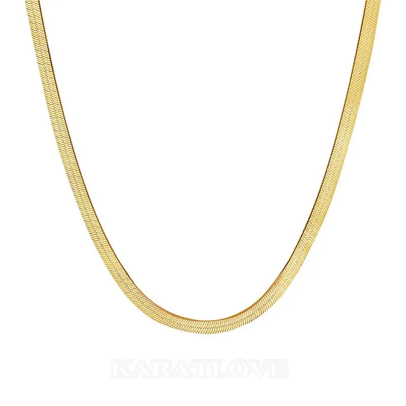 Simple 925 Sterling Silver Yellow Gold 16" Necklace