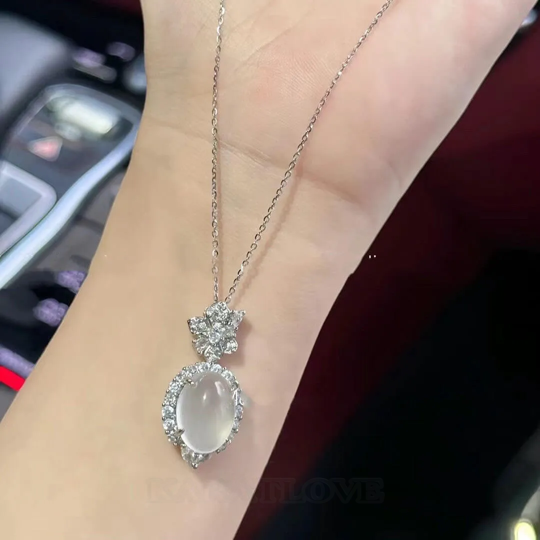 Oval Crystal Quartz 16 Inches Necklace