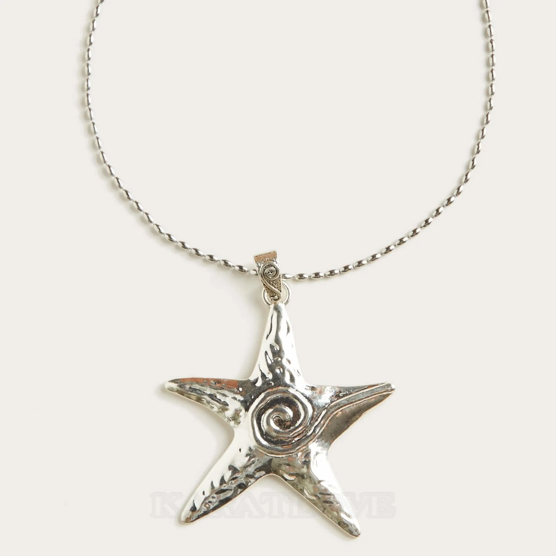 Platinum Plated Starfish Necklace Platinum Plated Starfish Necklace