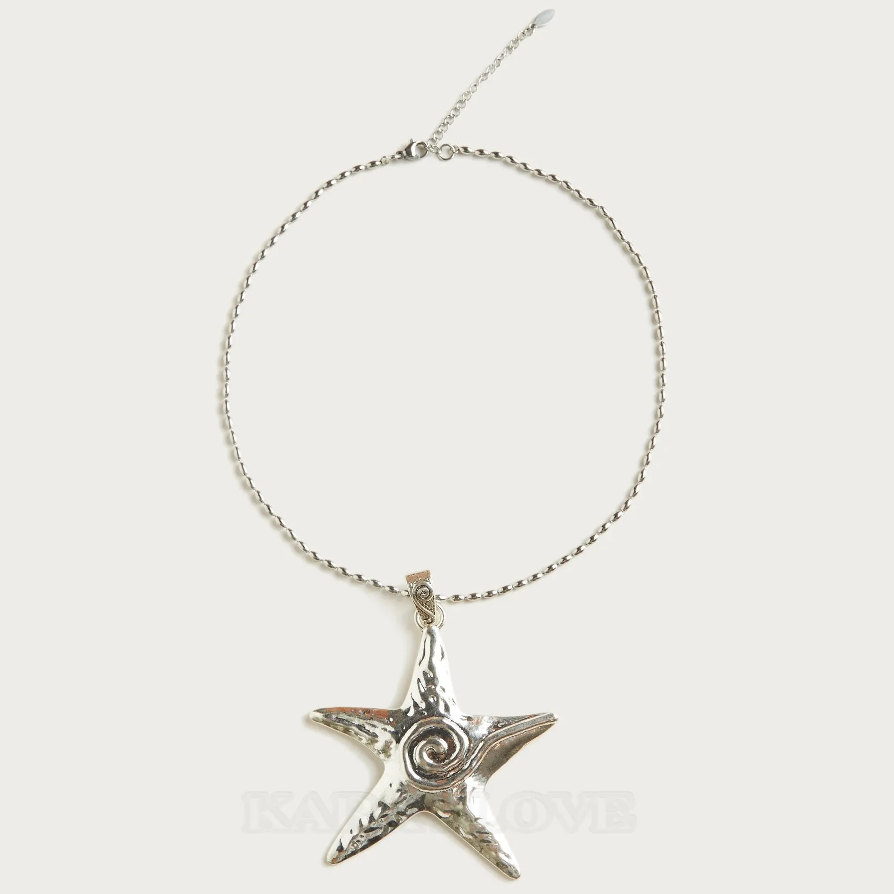 Platinum Plated Starfish Necklace