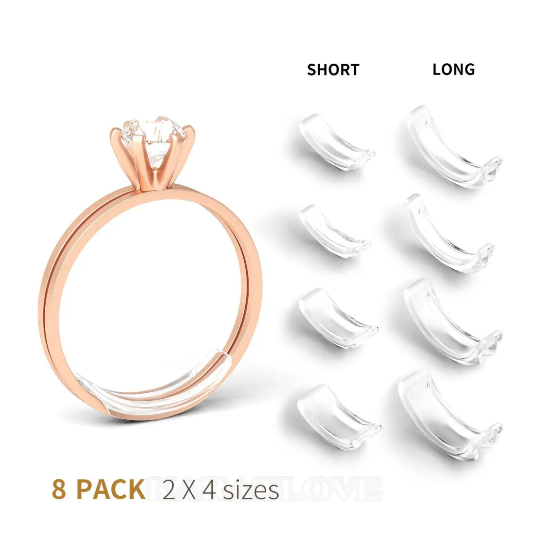Resin Invisible Ring Size Adjuster for Any Loose Ring