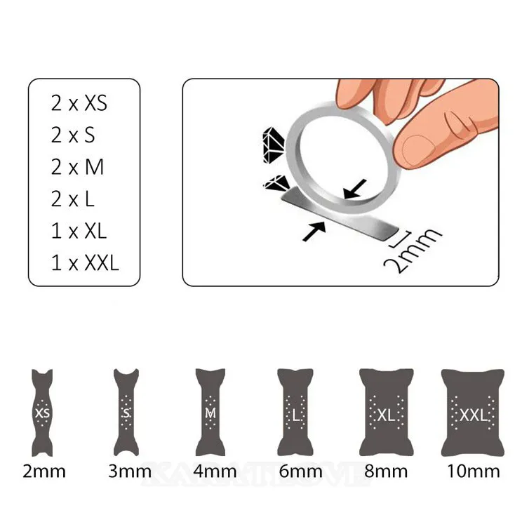 10pcs Resin Invisible Ring Size Adjuster for Loose Ring