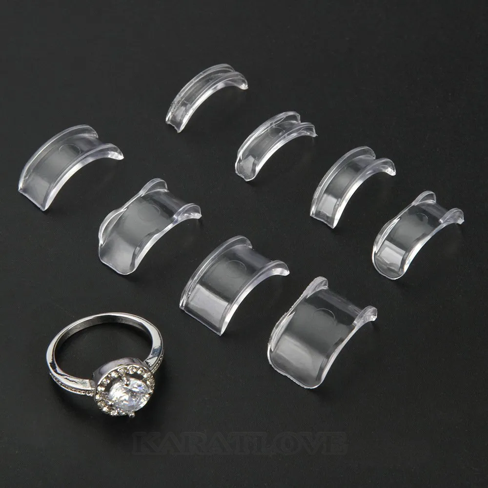 8pcs Resin Invisible Ring Size Adjuster for Loose Ring 8pcs Resin Invisible Ring Size Adjuster for Loose Ring