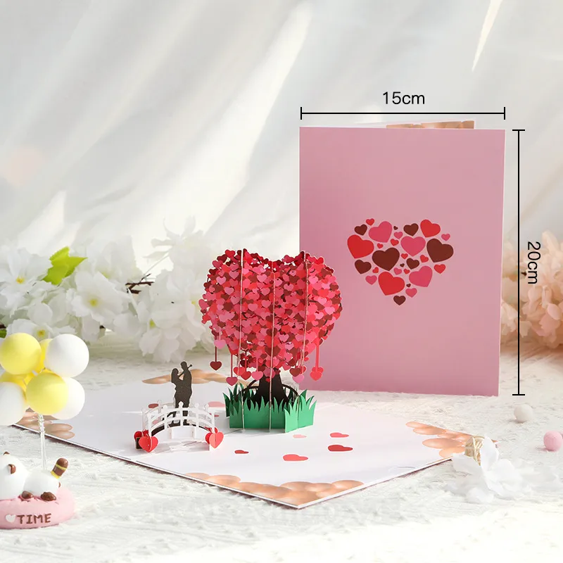 Love Tree Three-dimensional Festival Greeting Card