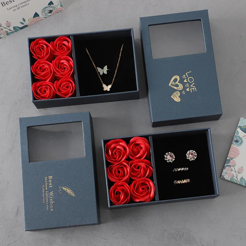 Heart Rose Jewelry Box Jewelry Display Storage Case Heart Rose Jewelry Box Jewelry Display Storage Case