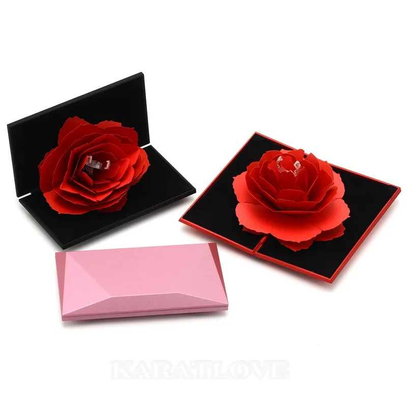 Rose Pink Jewelry Display Storage Case Box Rose Pink Jewelry Display Storage Case Box