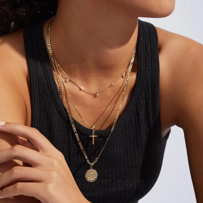 A-Z Initial Letter 20 Inches 14K Gold Plated Pendant Necklace