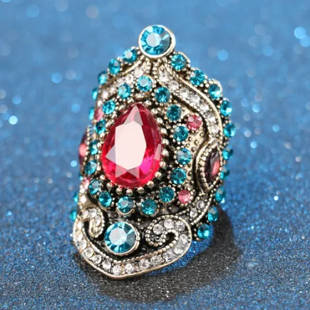 Ruby Red and Sapphire Blue Ring