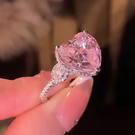 Fancy Pink Heart Cut...