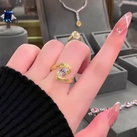 Marquise Cut Diamond White Yellow Gold 925 Sterling Silver Engagement Ring