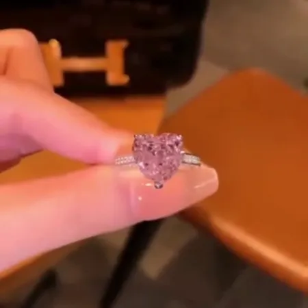 Heart Cut Fancy Pink...