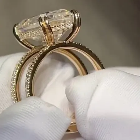 Emerald Cut Diamond White...
