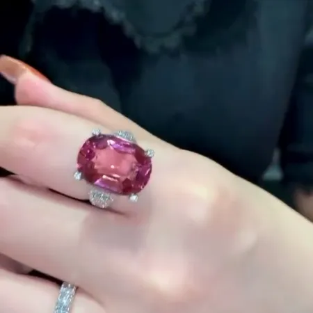 Cushion Cut Garnet Red Art Deco Engagement Ring in 925 Sterling Silver