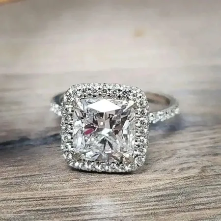 Cushion Cut Diamond White...