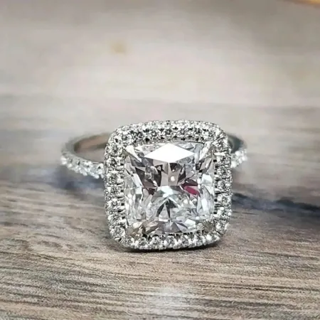 Cushion Cut Diamond White...