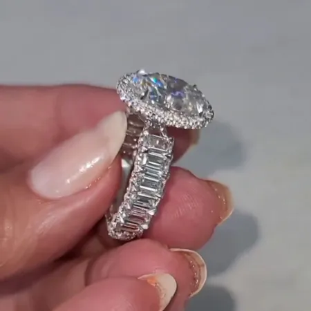 Oval Cut Diamond White 925...