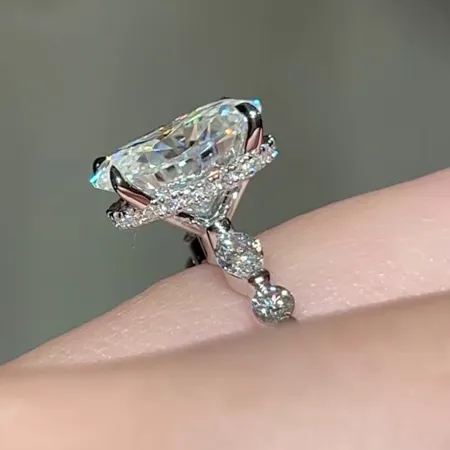 Oval Cut Diamond White 925...