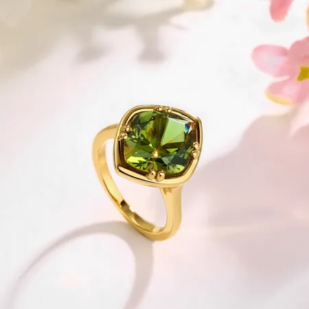 Geo Cut Peridot Green 925...