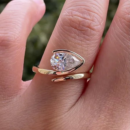 Pear Cut Diamond White 925...