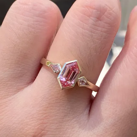 Geometric Cut Fancy Pink...