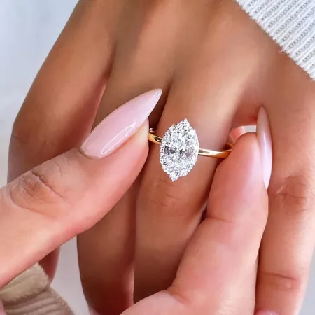 Oval Diamond White Sterling...